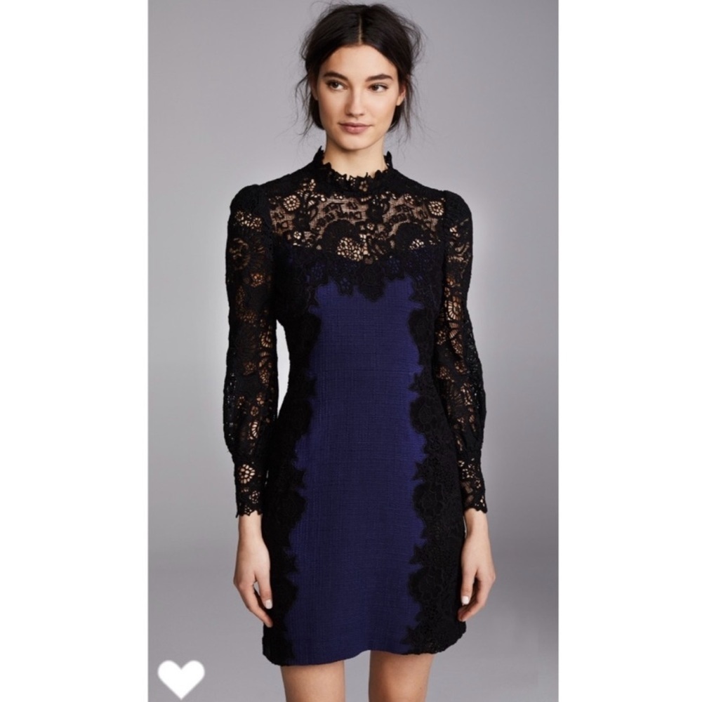 Rebecca Taylor Lace & Tweed Dress.